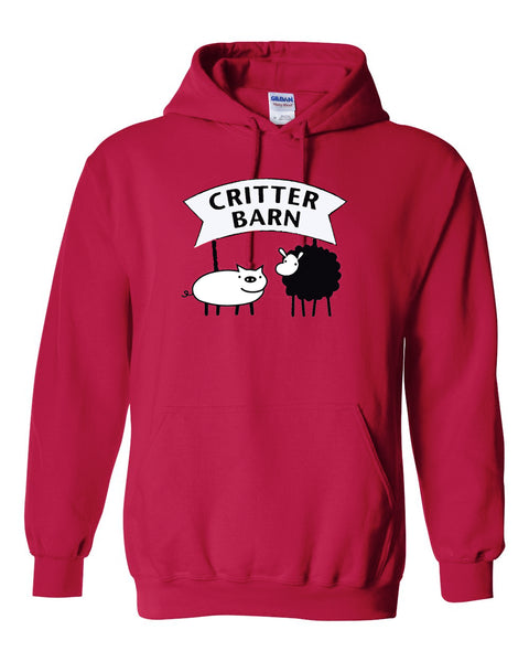 Red Critter Hooded Sweatshirt